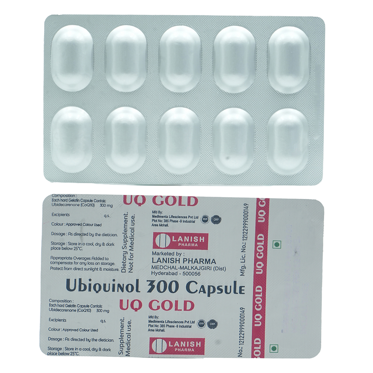 UQ Gold Capsule 10's, Pack of 10 CapsuleS