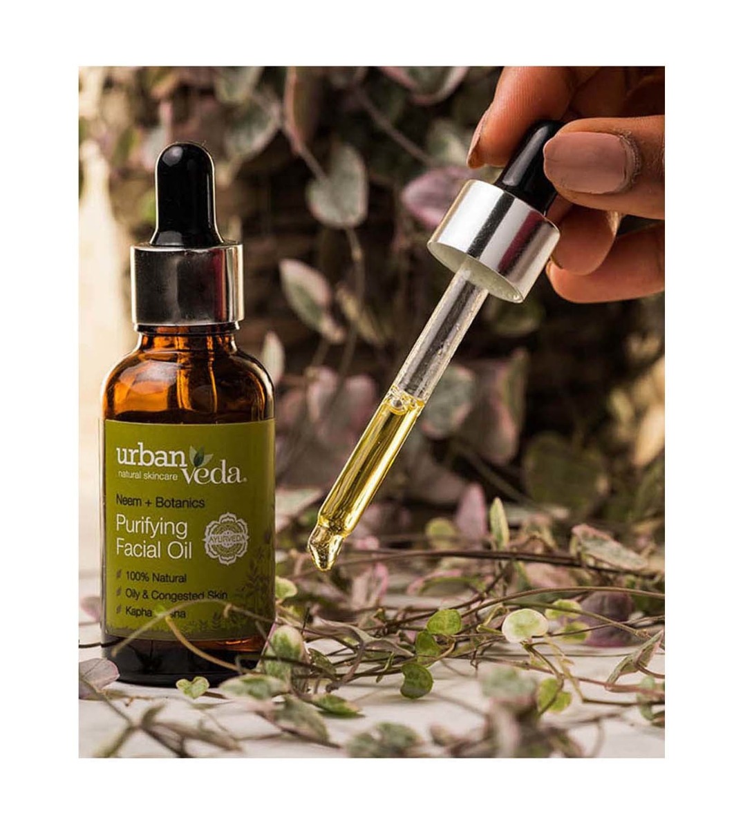 Urban Veda Purifying Facial Oil 30 ml | 100% Natural | Clarifying & Calming Fcaial Oil | For Oily & Congested Skin, Pack of 1 Urban Veda Purifying Facial Oil 30 ml | 100% Natural | Clarifying & Calming Fcaial Oil | For Oily & Congested Skin, Pack of 1