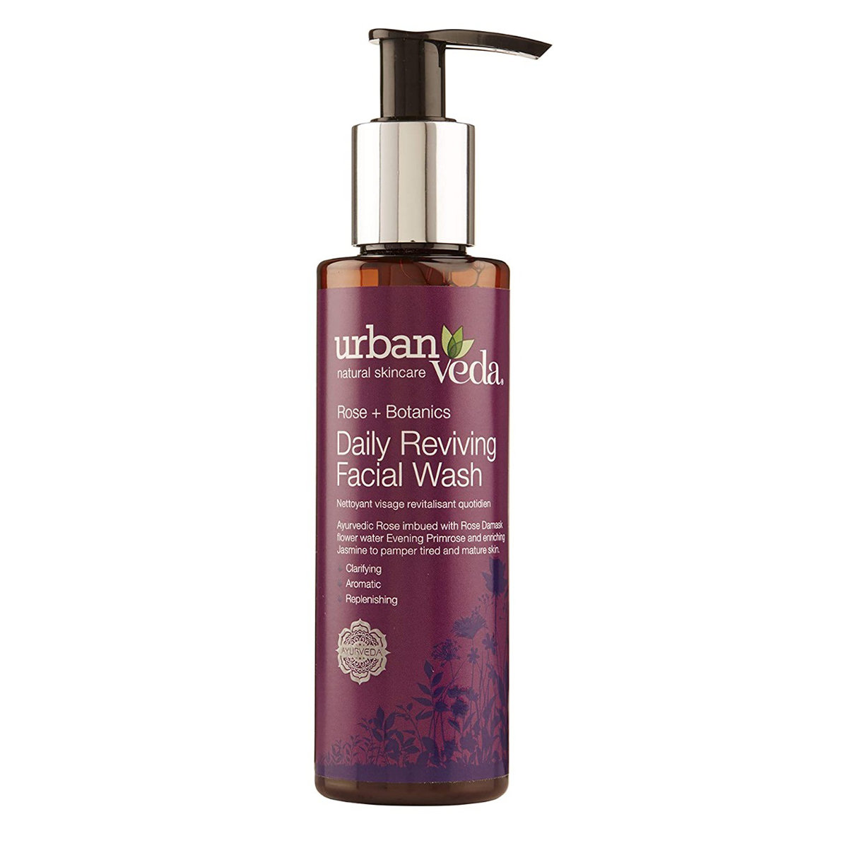 Urban Veda Daily Reviving Facial Wash 150 ml | Rose, Rose Damask Flower Water, Primrose, Jasmine | Clarigying & Replenishing | For Tired & Mature Skin, Pack of 1 Urban Veda Daily Reviving Facial Wash 150 ml | Rose, Rose Damask Flower Water, Primrose, Jasmine | Clarigying & Replenishing | For Tired & Mature Skin, Pack of 1