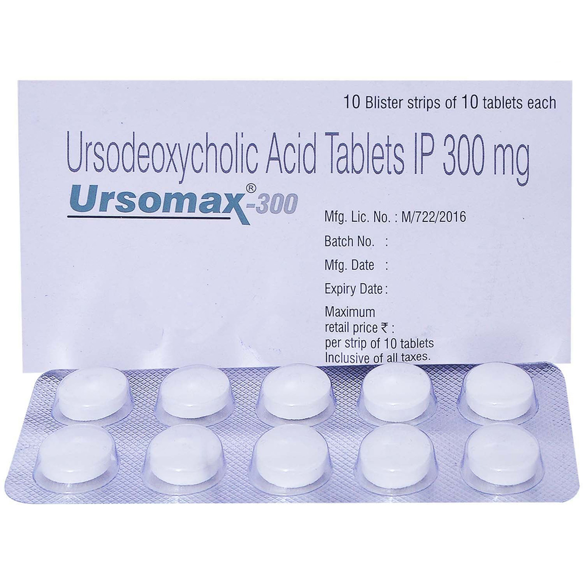 Ursomax-300 Tablet 10's, Pack of 10 TABLETS Ursomax-300 Tablet 10's, Pack of 10 TABLETS
