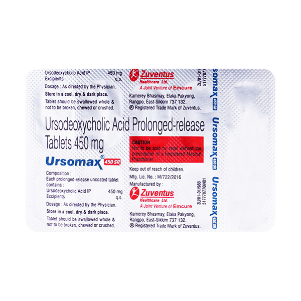 Ursomax 450 SR Tablet 10's, Pack of 10 TABLETS Ursomax 450 SR Tablet 10's, Pack of 10 TABLETS