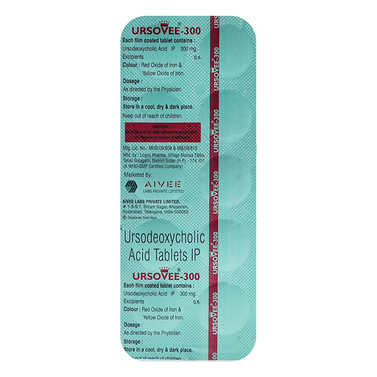 Ursovee-300 Tablet 10's, Pack of 10 TABLETS Ursovee-300 Tablet 10's, Pack of 10 TABLETS