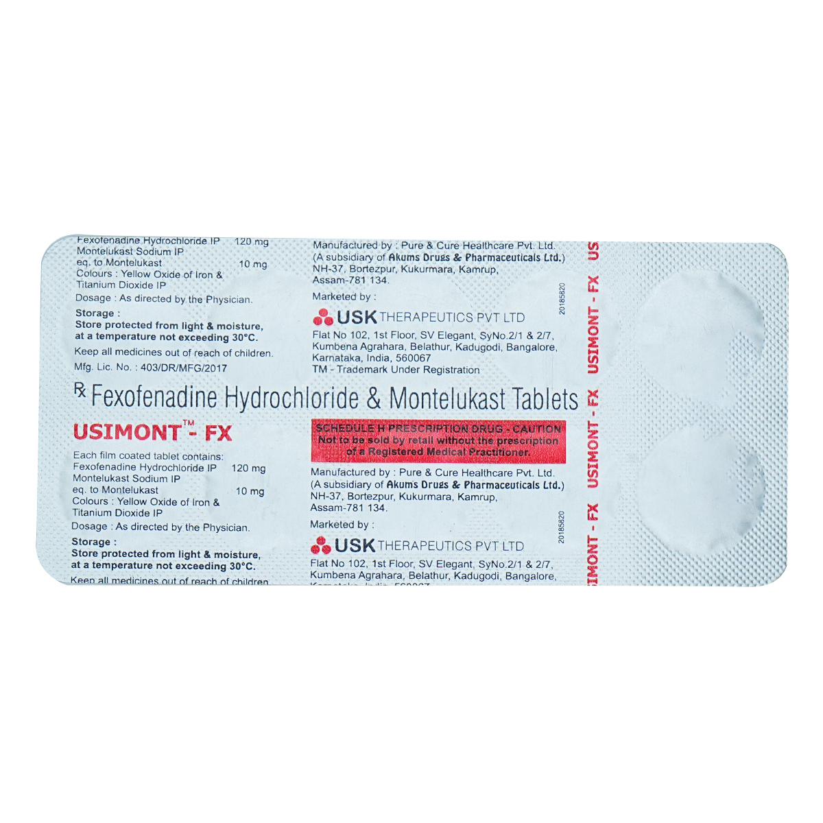 Usimont-FX Tablet 10's, Pack of 10 TabletS Usimont-FX Tablet 10's, Pack of 10 TabletS