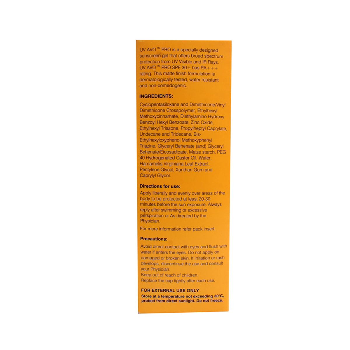 Uv Avo-Pro Spf30+ Sunscreen Gel 50gm, Pack of 1 Gel Uv Avo-Pro Spf30+ Sunscreen Gel 50gm, Pack of 1 Gel