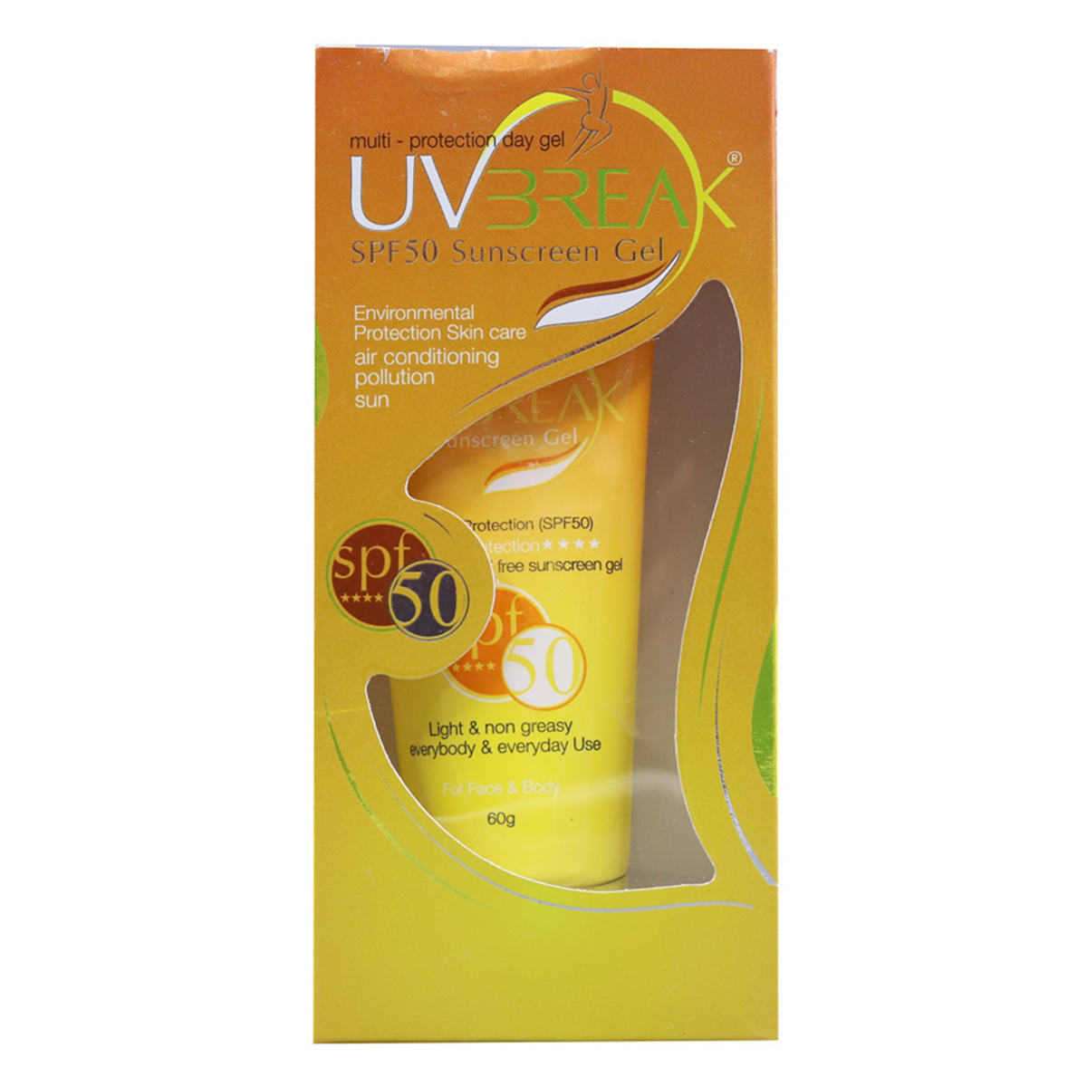 UV Break SPF 50 Sunscreen Gel 60 gm, Pack of 1 UV Break SPF 50 Sunscreen Gel 60 gm, Pack of 1