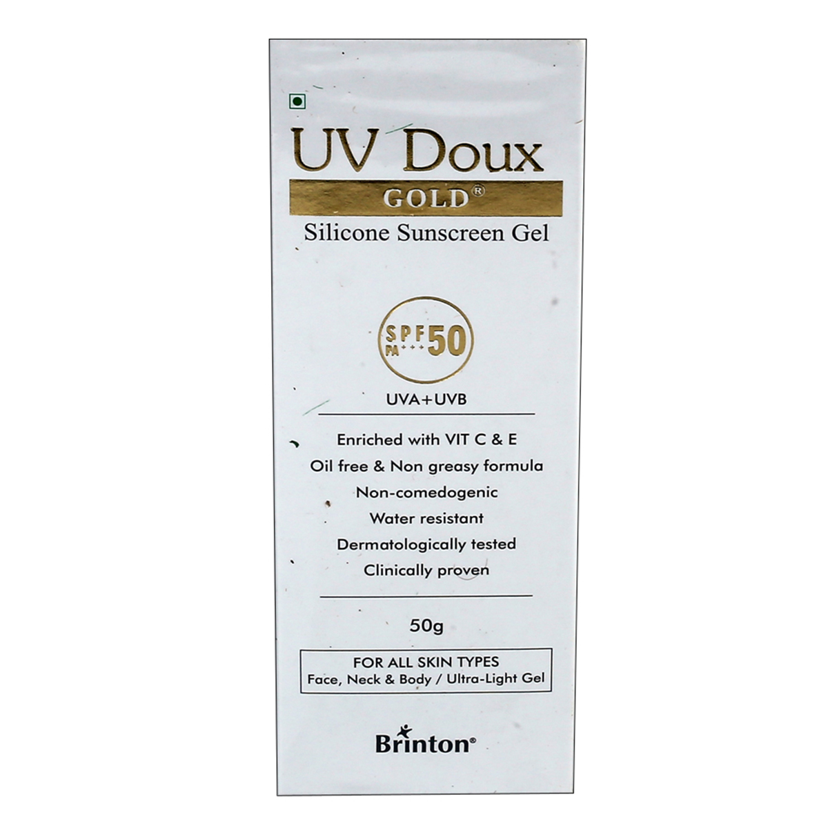 UV Doux Gold Spf 50 Silicone Sunscreen Gel 50 gm, Pack of 1 UV Doux Gold Spf 50 Silicone Sunscreen Gel 50 gm, Pack of 1