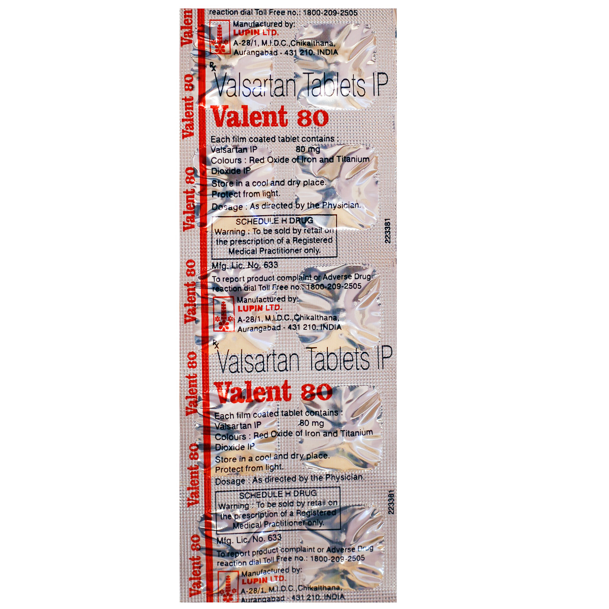 Valent 80 mg Tablet 10's, Pack of 10 TabletS Valent 80 mg Tablet 10's, Pack of 10 TabletS