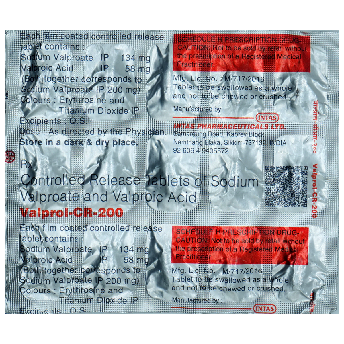 Valprol CR 200 Tablet 15's, Pack of 15 TABLETS Valprol CR 200 Tablet 15's, Pack of 15 TABLETS