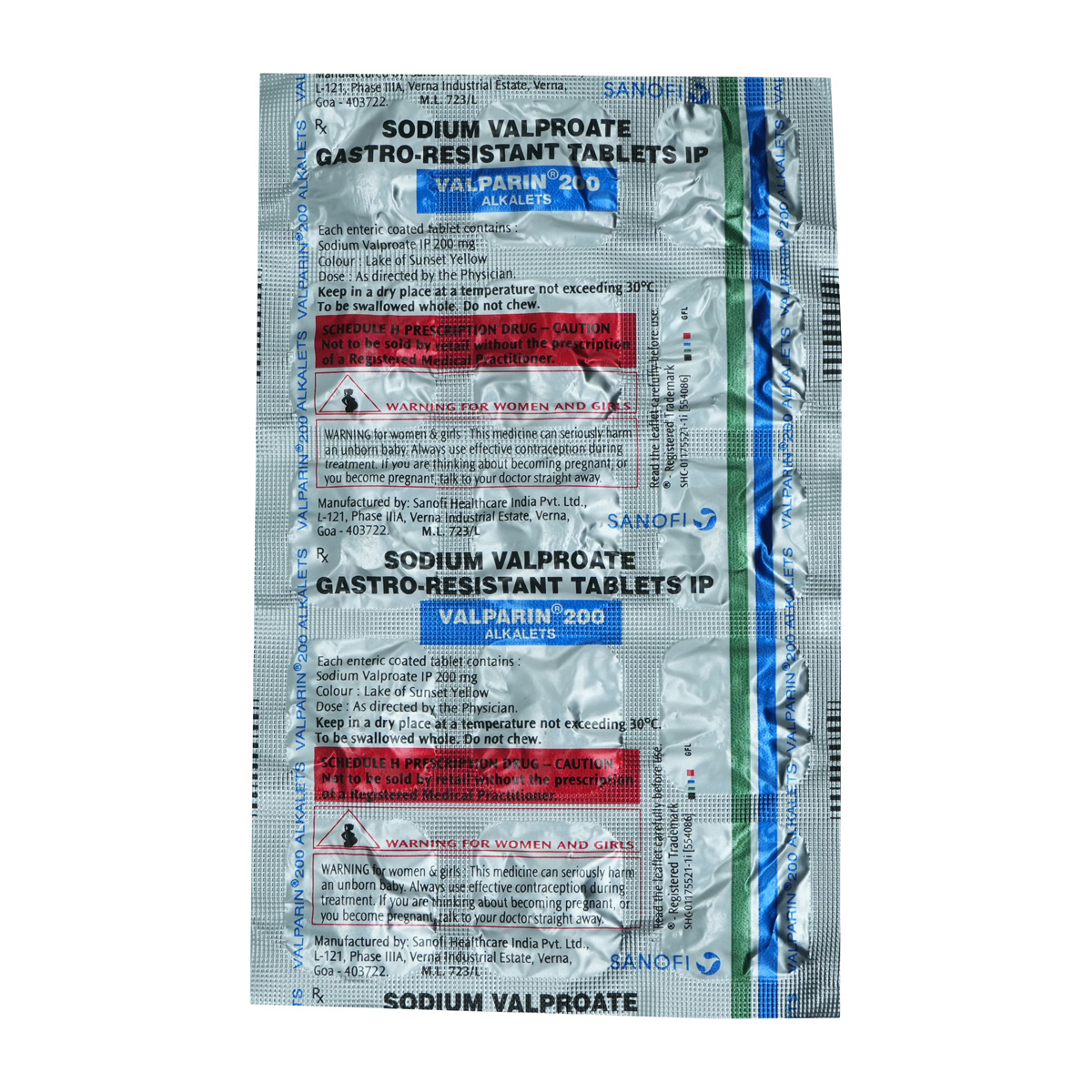 Valparin 200 Alkalets Tablet 15's, Pack of 15 TabletS Valparin 200 Alkalets Tablet 15's, Pack of 15 TabletS