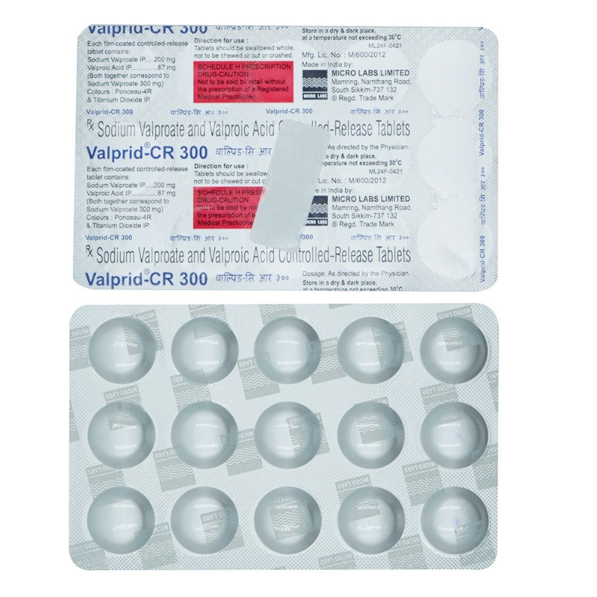 Valprid-CR 300 mg Tablet 15's, Pack of 15 TabletS Valprid-CR 300 mg Tablet 15's, Pack of 15 TabletS