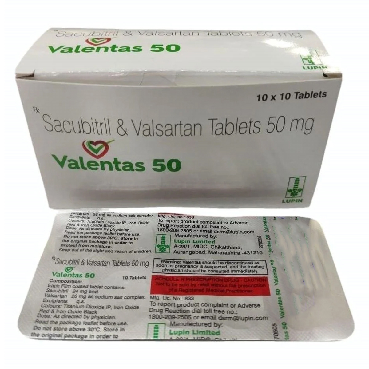 Valentas 50 Tablet 10's, Pack of 10 Valentas 50 Tablet 10's, Pack of 10