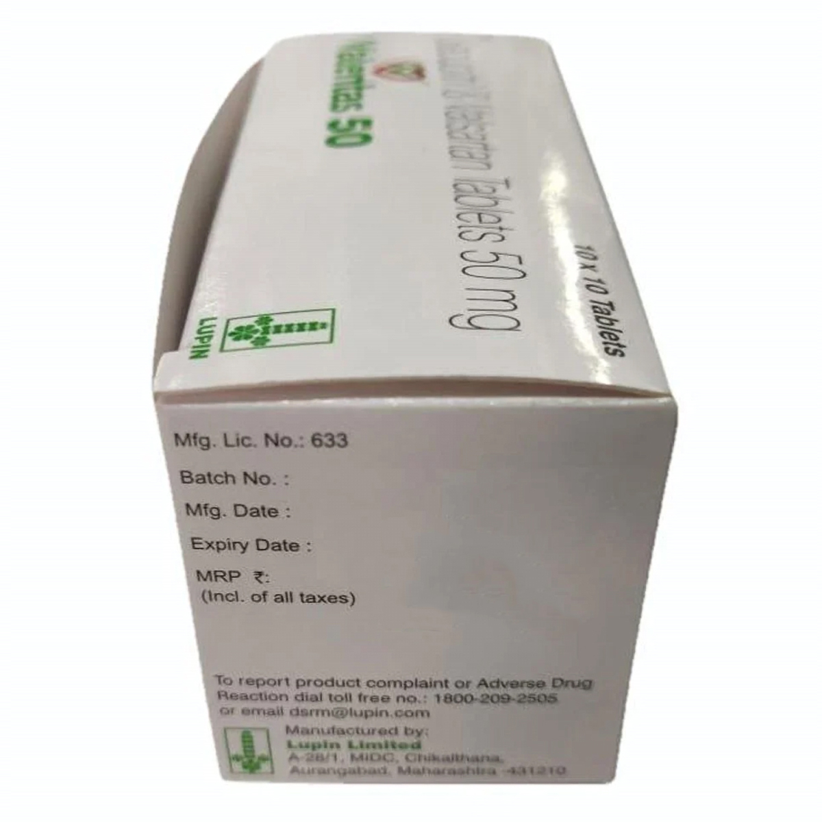 Valentas 50 Tablet 10's, Pack of 10 Valentas 50 Tablet 10's, Pack of 10