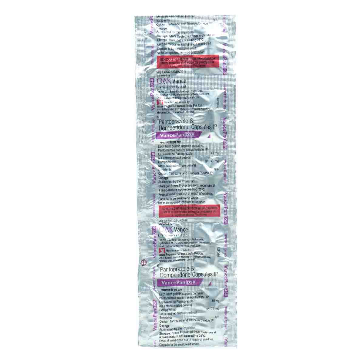 Vancepan DSR Capsule 10's, Pack of 10 Vancepan DSR Capsule 10's, Pack of 10