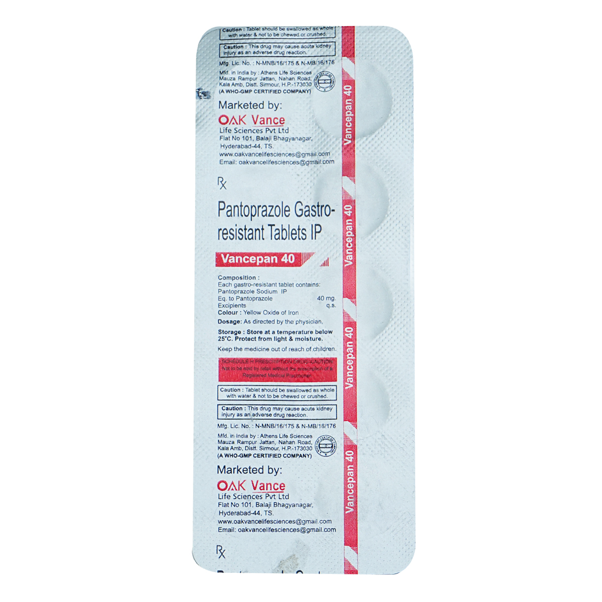 Vancepan 40 Tablet 10's, Pack of 10 TabletS Vancepan 40 Tablet 10's, Pack of 10 TabletS