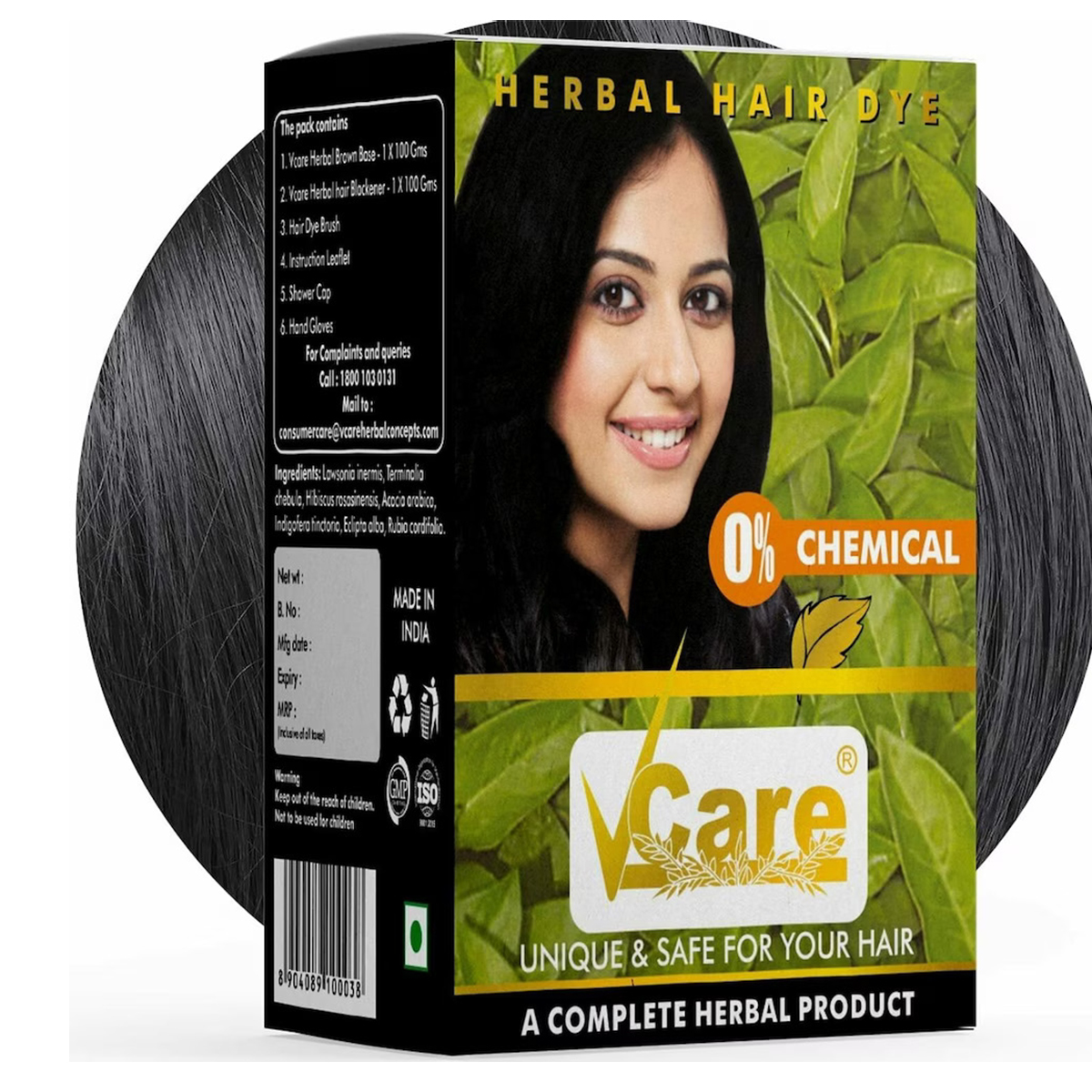 Vcare Herbal Hair Dye, 200 gm, Pack of 1 Vcare Herbal Hair Dye, 200 gm, Pack of 1