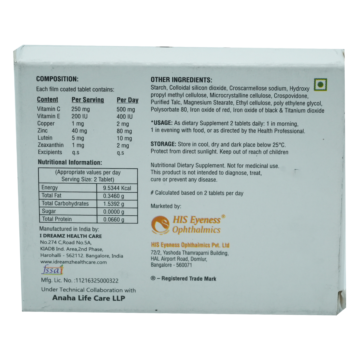 Vcolux Tablet 10's, Pack of 10 TABLETS Vcolux Tablet 10's, Pack of 10 TABLETS