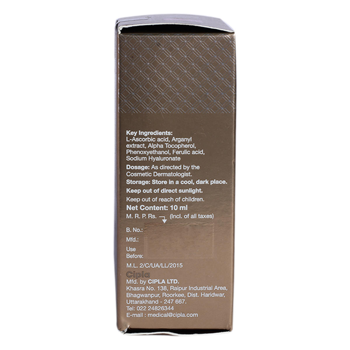 Vcx Serum 10 ml | Vitamin C, E & Ferulic Acid | For Ageing Skin, Pack of 1 Vcx Serum 10 ml | Vitamin C, E & Ferulic Acid | For Ageing Skin, Pack of 1