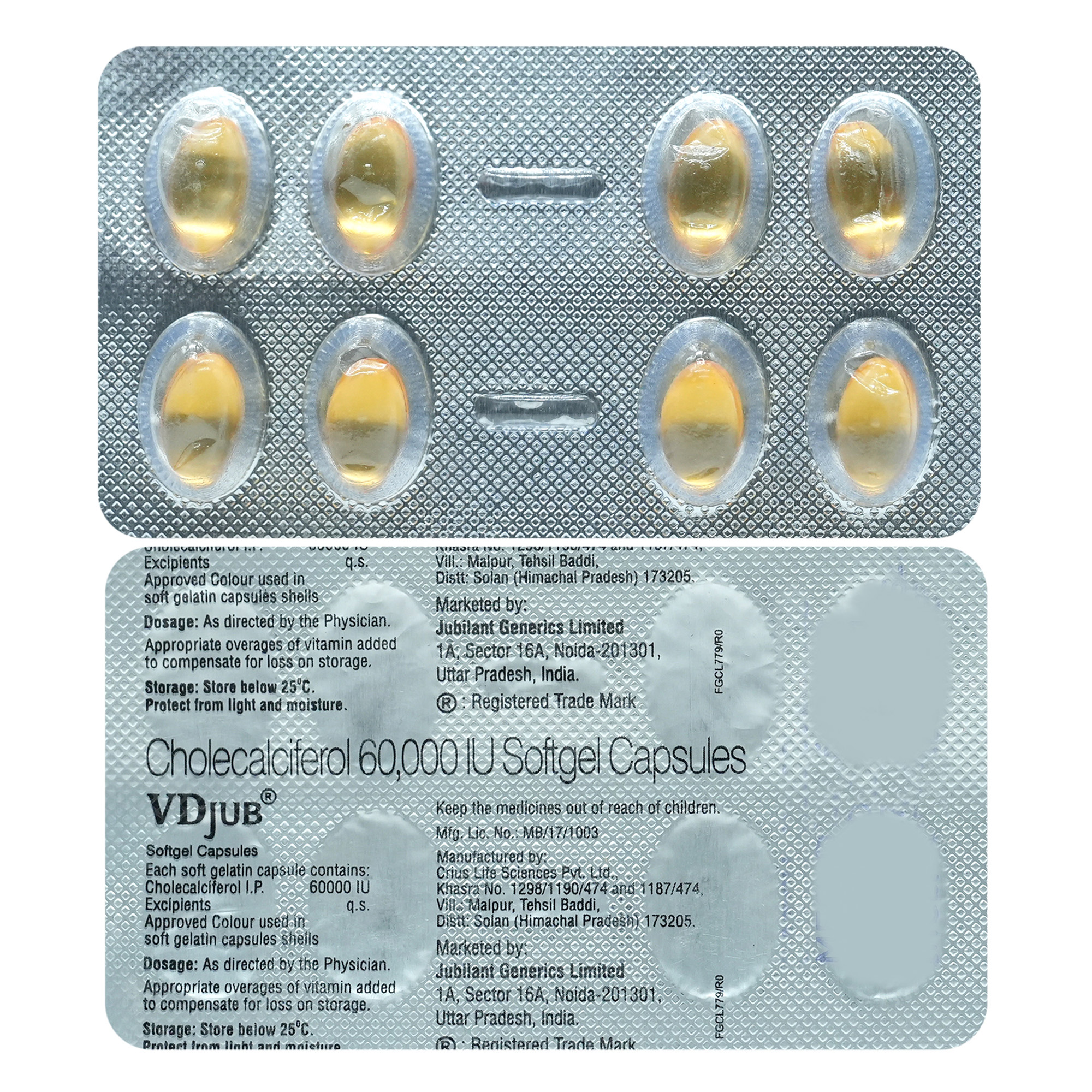 Vdjub 60K Softgel Capsule 8's, Pack of 8 Vdjub 60K Softgel Capsule 8's, Pack of 8