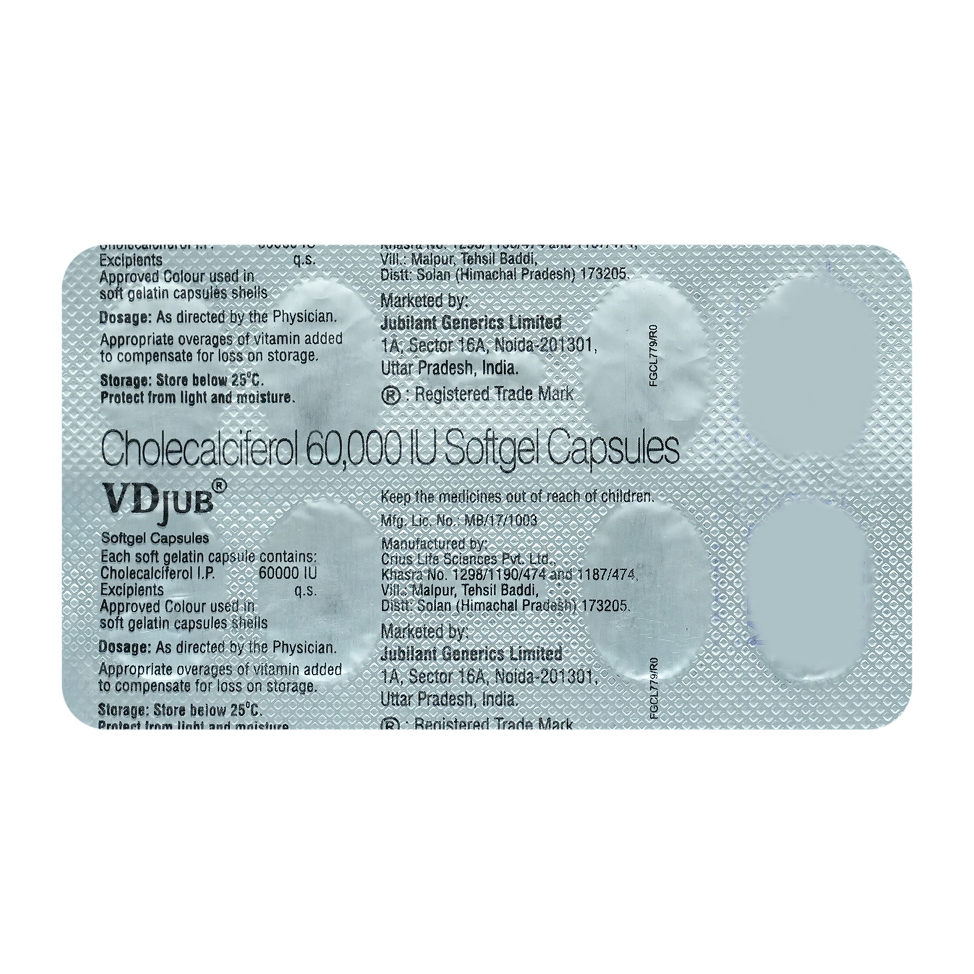 Vdjub 60K Softgel Capsule 8's, Pack of 8 Vdjub 60K Softgel Capsule 8's, Pack of 8