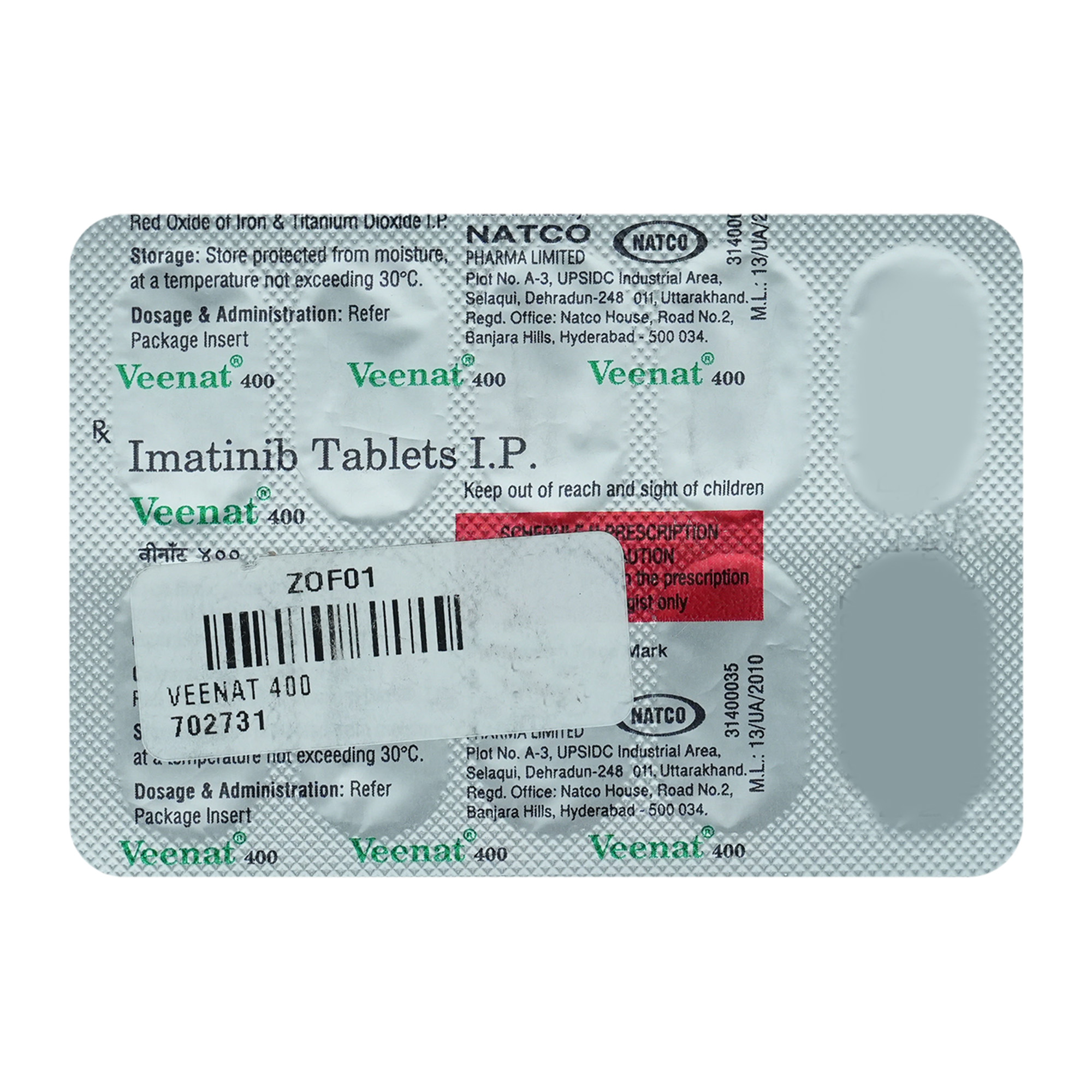 Veenat 400 mg Tablet 10's, Pack of 10 TABLETS Veenat 400 mg Tablet 10's, Pack of 10 TABLETS