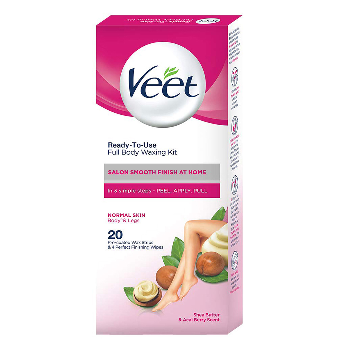 Veet Normal Skin Full Body Waxing Kit, 20 Strips, Pack of 1 Veet Normal Skin Full Body Waxing Kit, 20 Strips, Pack of 1