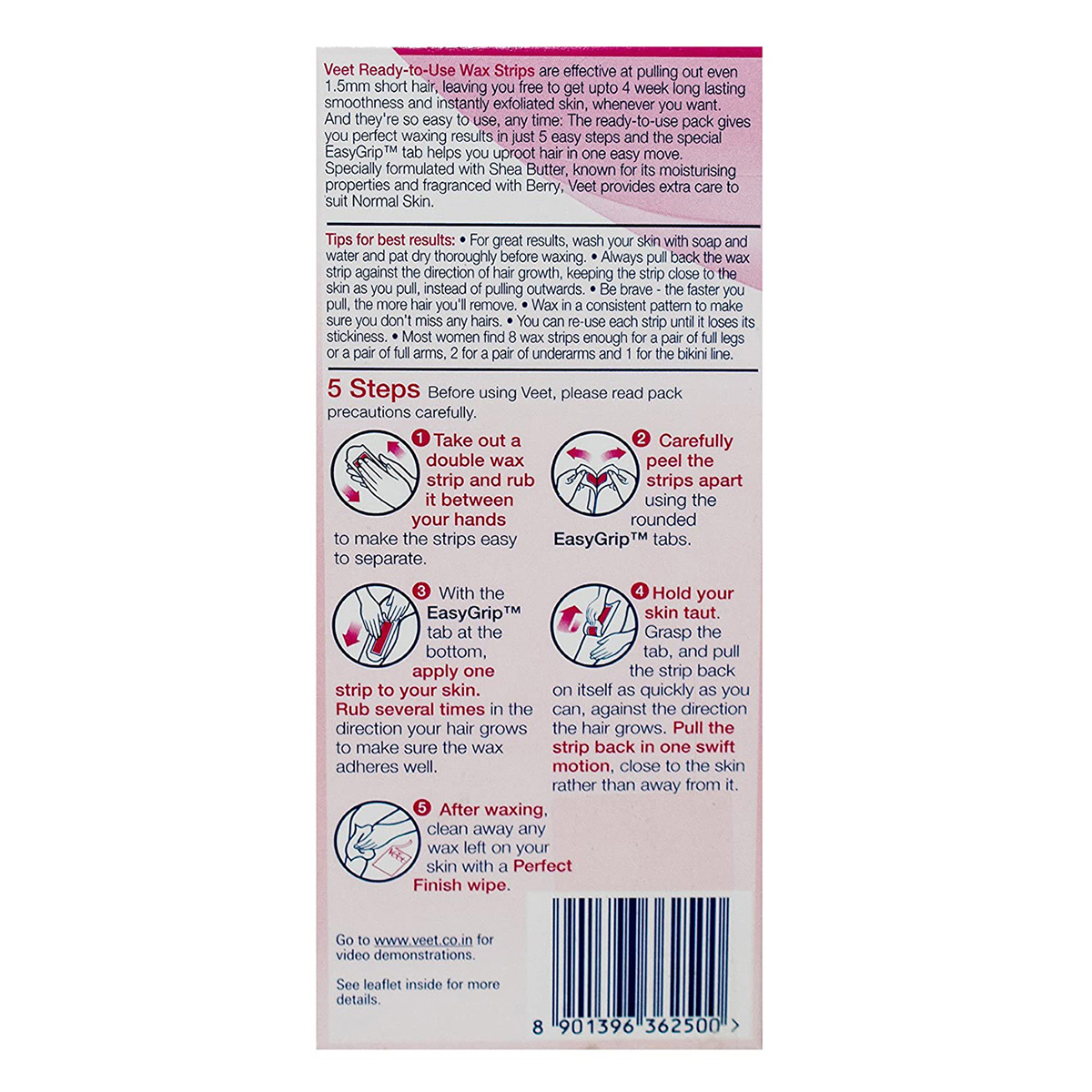 Veet Normal Skin Full Body Waxing Kit, 20 Strips, Pack of 1 Veet Normal Skin Full Body Waxing Kit, 20 Strips, Pack of 1