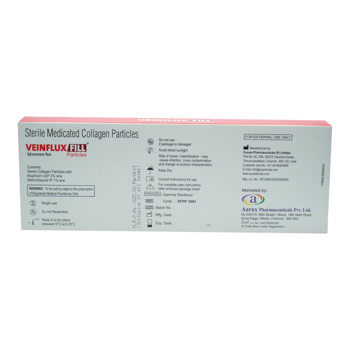 Veinflux Fill Collagen Particles 5 ml, Pack of 1 SACHET Veinflux Fill Collagen Particles 5 ml, Pack of 1 SACHET