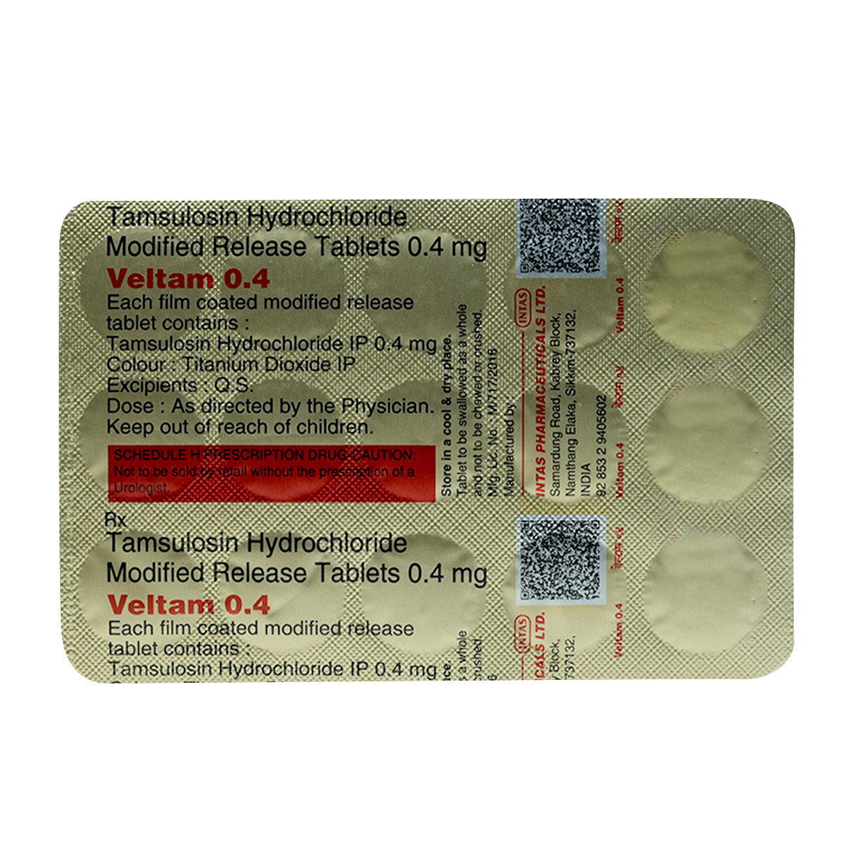 Veltam 0.4 Tablet 15's, Pack of 15 TABLETS Veltam 0.4 Tablet 15's, Pack of 15 TABLETS