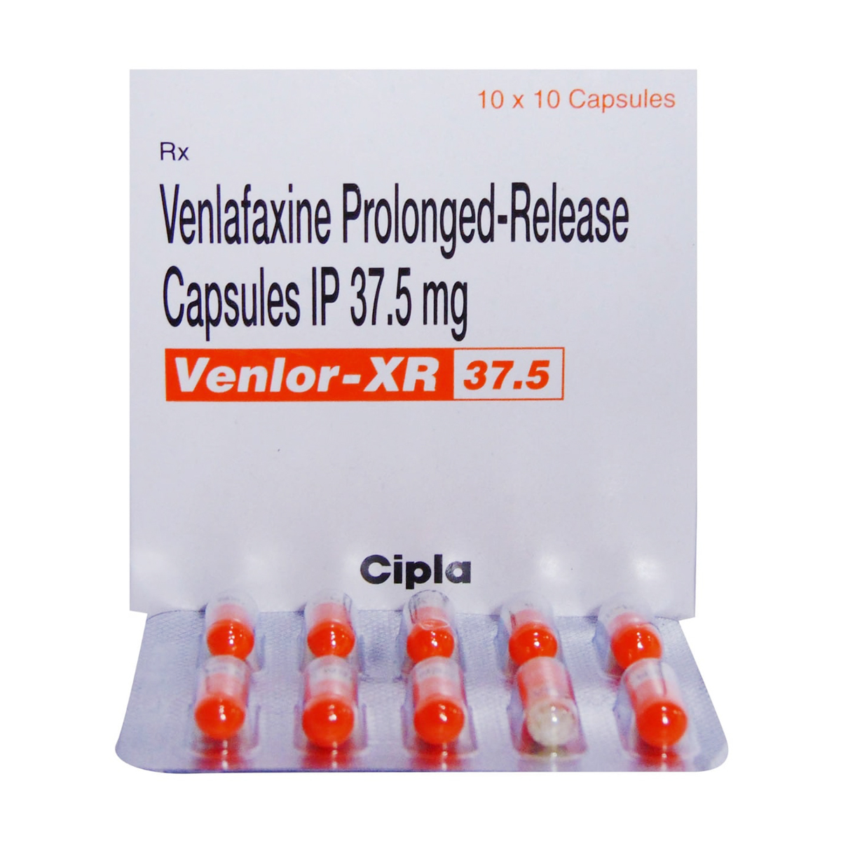 Venlor XR 37.5 Capsule 10's, Pack of 10 CapsuleS Venlor XR 37.5 Capsule 10's, Pack of 10 CapsuleS