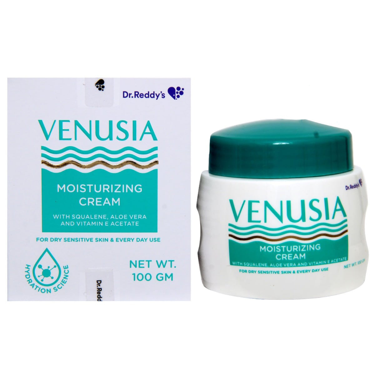 Venusia Moisturizing Cream 100 gm | With Squalane, Aloe Vera And Vitamin E Acetate | For Dry Sensitive Skin, Pack of 1 Venusia Moisturizing Cream 100 gm | With Squalane, Aloe Vera And Vitamin E Acetate | For Dry Sensitive Skin, Pack of 1