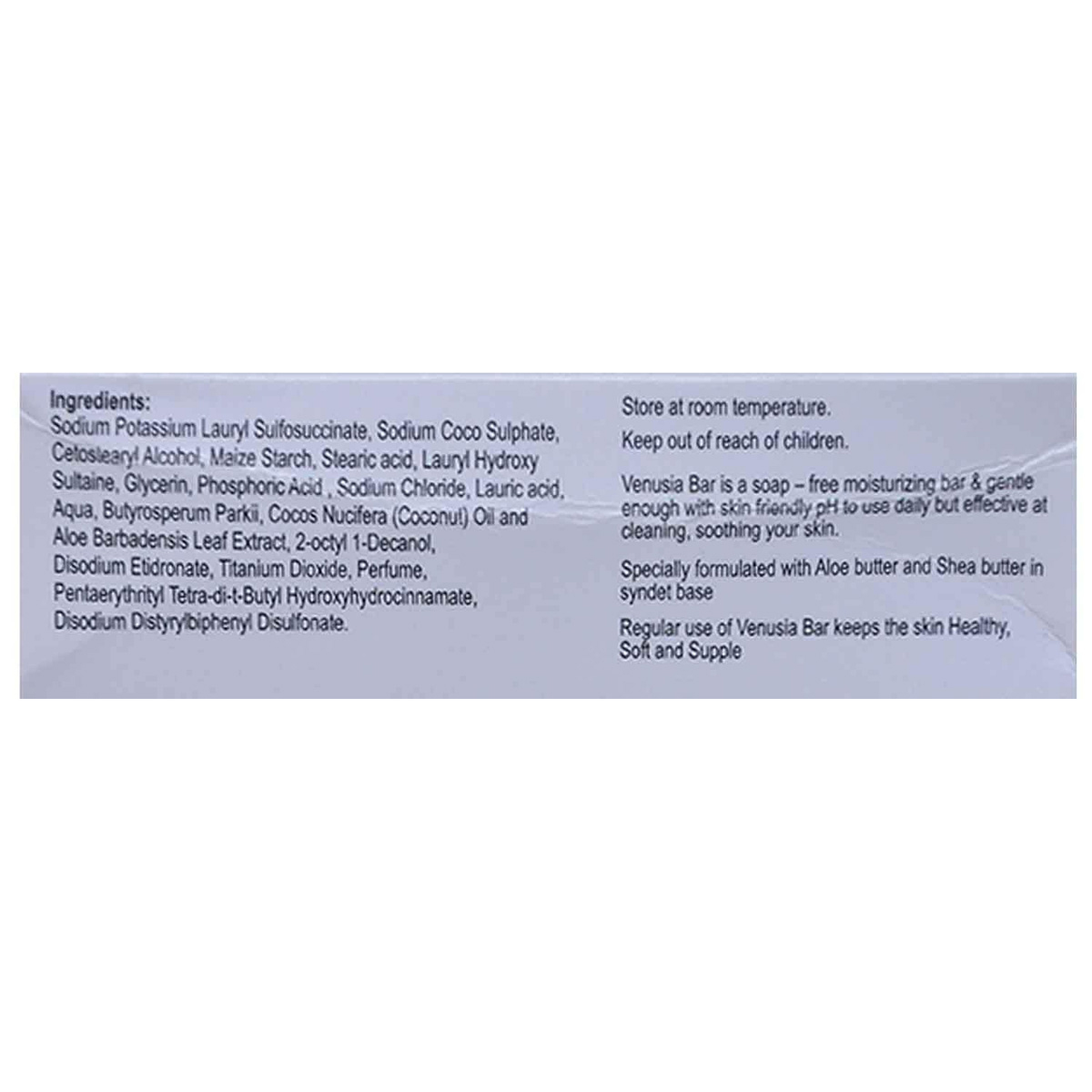 Venusia Cleansing & Moisturising Syndet Bar 75 gm | With Aloe And Shea Butter | Sooths And Cleans Skin, Pack of 1 Venusia Cleansing & Moisturising Syndet Bar 75 gm | With Aloe And Shea Butter | Sooths And Cleans Skin, Pack of 1