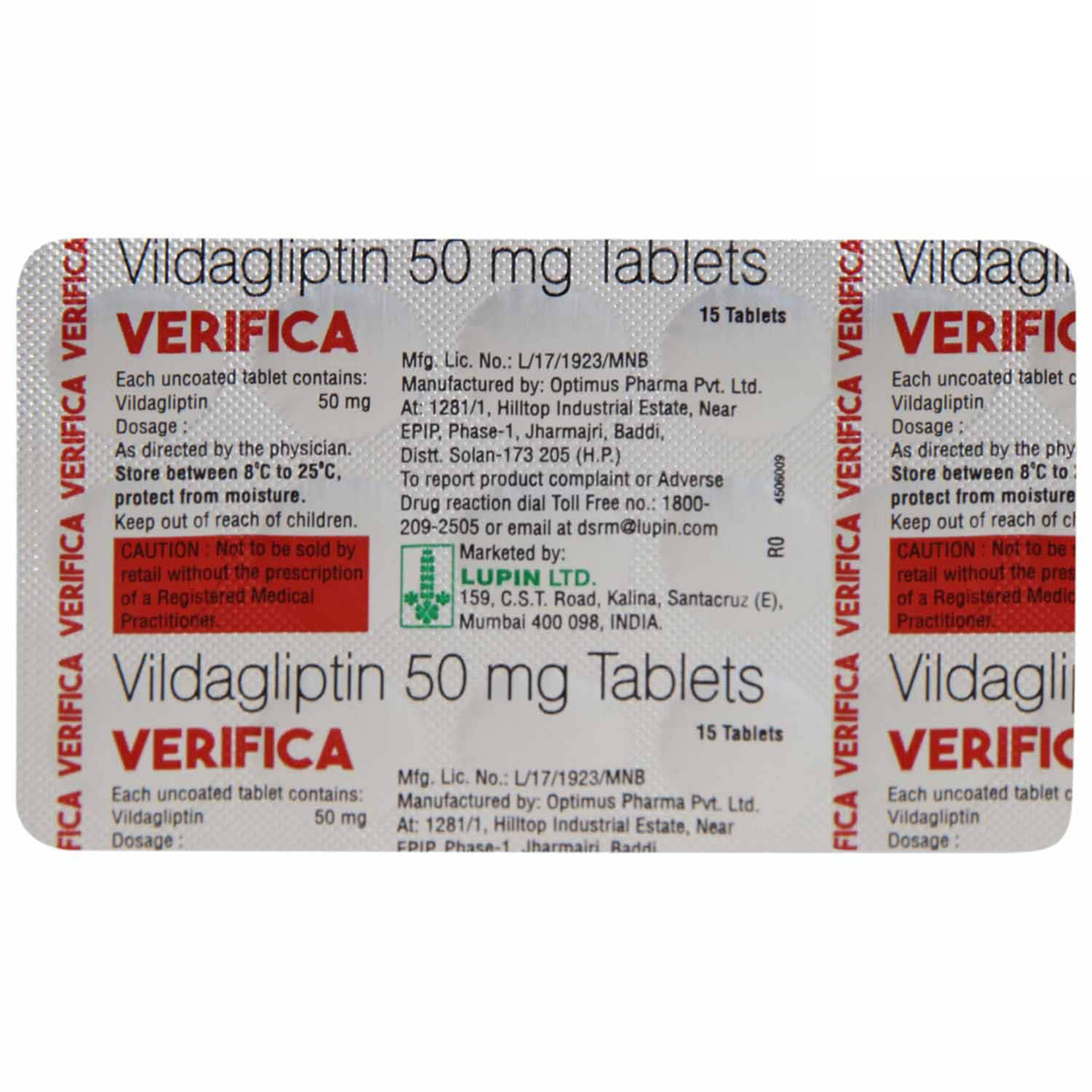 Verifica 50 Tablet 15's, Pack of 15 TABLETS Verifica 50 Tablet 15's, Pack of 15 TABLETS