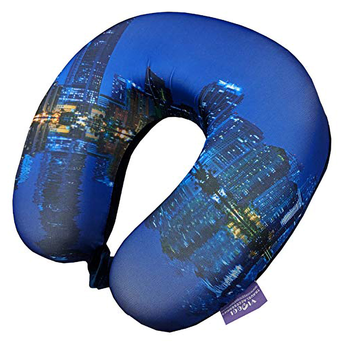Viaggi Memory Foam Printed Travel Neck Pillow City Blue Universal, 1 Count, Pack of 1 Viaggi Memory Foam Printed Travel Neck Pillow City Blue Universal, 1 Count, Pack of 1