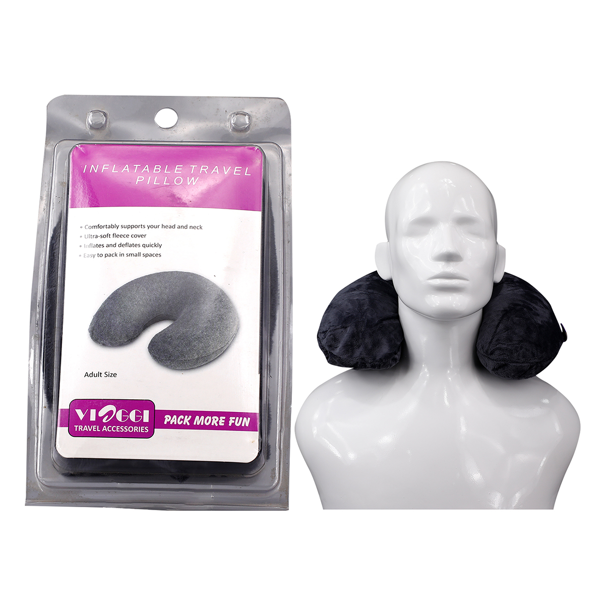 Viaggi Air Neck Pillow Fleece Cover Universal, 1 Count, Pack of 1 Viaggi Air Neck Pillow Fleece Cover Universal, 1 Count, Pack of 1