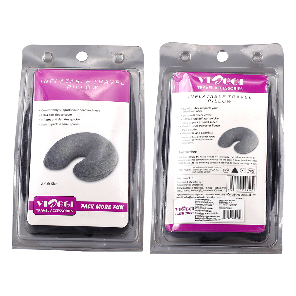 Viaggi Air Neck Pillow Fleece Cover Universal, 1 Count, Pack of 1 Viaggi Air Neck Pillow Fleece Cover Universal, 1 Count, Pack of 1