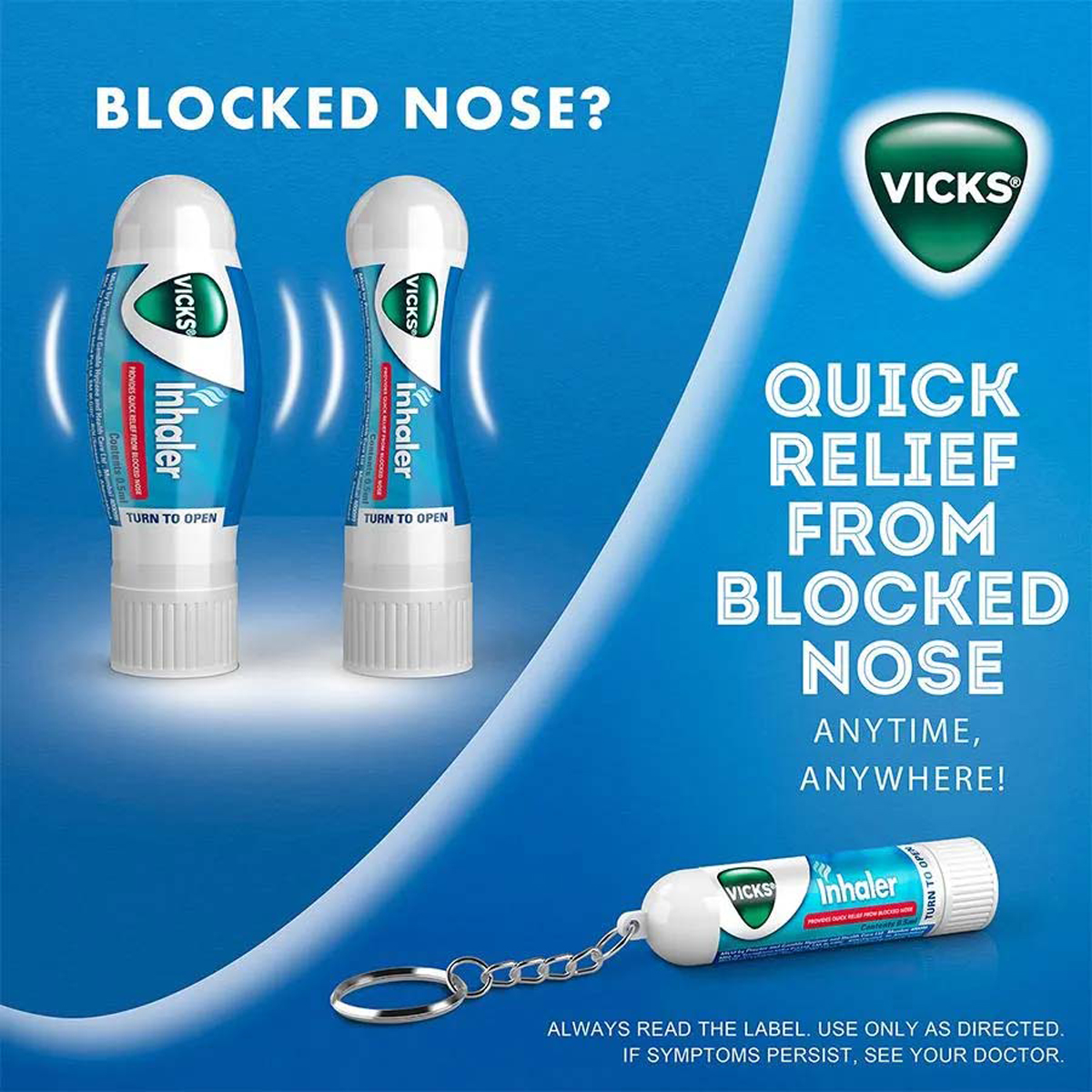 Vicks Inhaler, 0.5 ml, Pack of 1