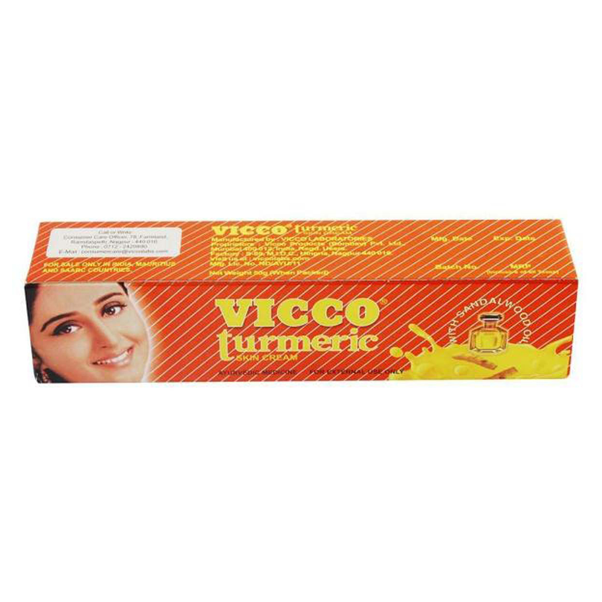 Vicco Turmeric Skin Cream 50 gm | With Sandalwood | Ayurvedic Cream | Cure Skin Infections | For Healthy & Clear Skin, Pack of 1 Vicco Turmeric Skin Cream 50 gm | With Sandalwood | Ayurvedic Cream | Cure Skin Infections | For Healthy & Clear Skin, Pack of 1