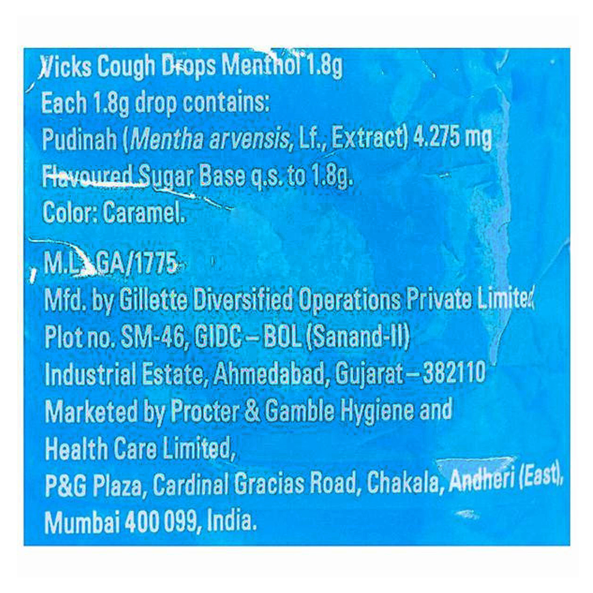 Vicks Menthol Cough Drops, 20 Count, Pack of 1