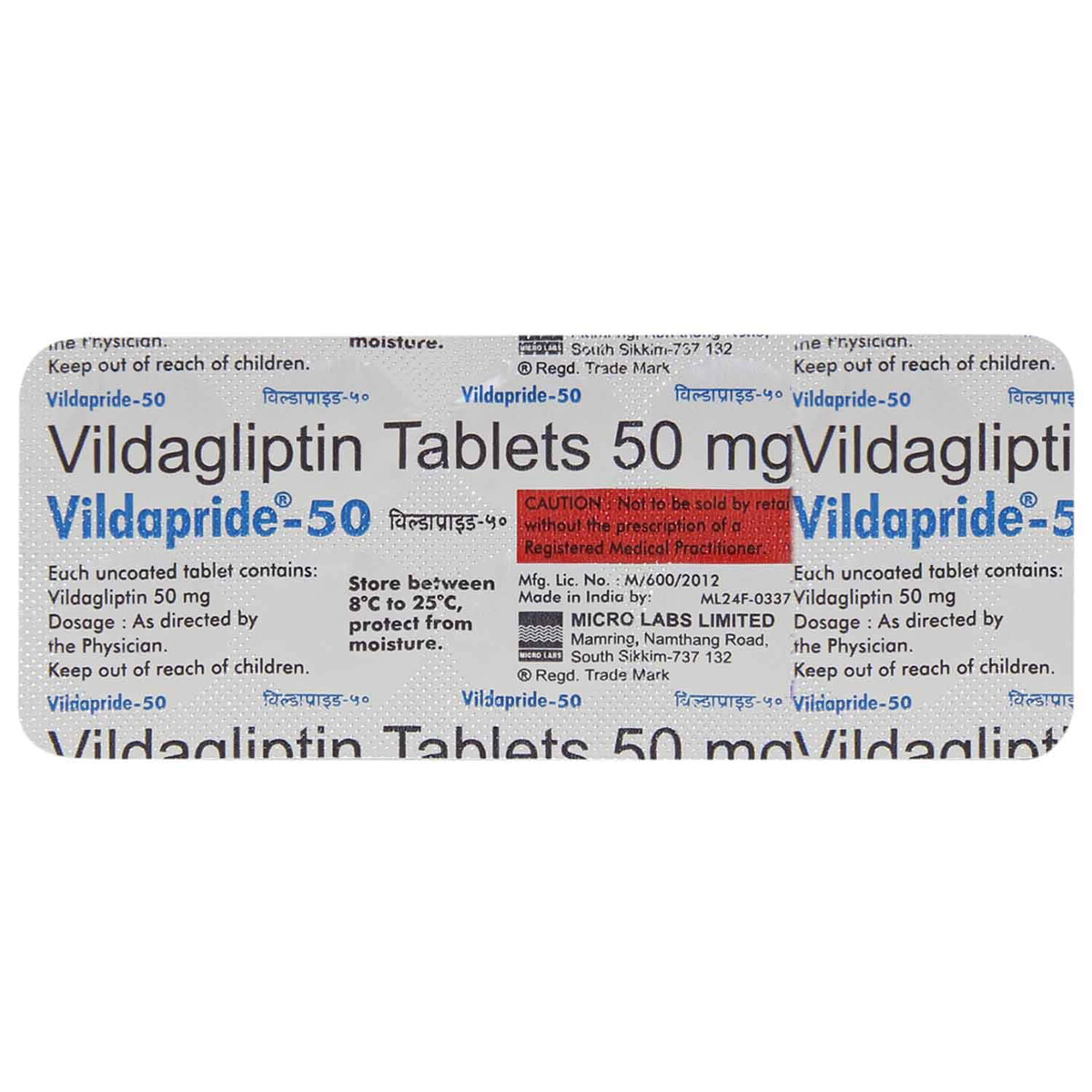 Vildapride-50 Tablet 10's, Pack of 10 TABLETS Vildapride-50 Tablet 10's, Pack of 10 TABLETS