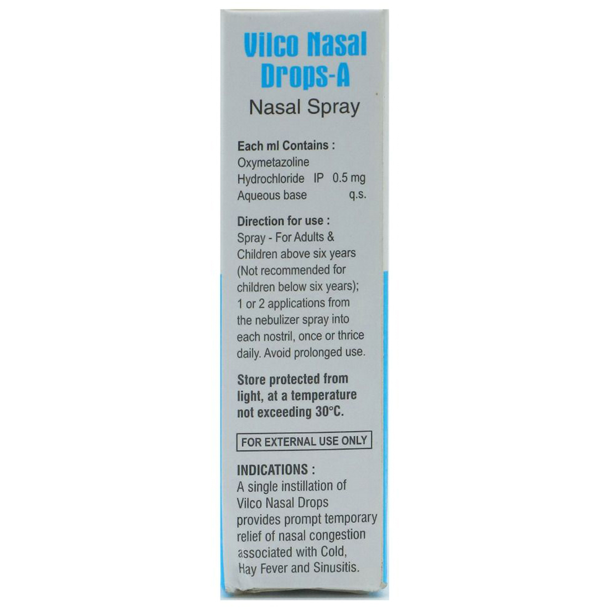 Vilco Nasal Drops-A Nasal Spray 10 ml, Pack of 1 SPRAY Vilco Nasal Drops-A Nasal Spray 10 ml, Pack of 1 SPRAY