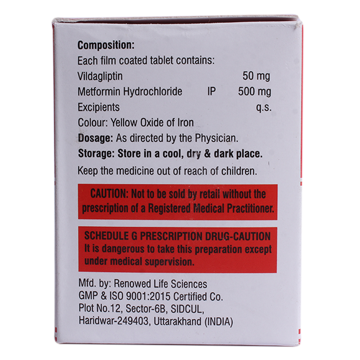 Vildatrol-M Tablet 10's, Pack of 10 TABLETS Vildatrol-M Tablet 10's, Pack of 10 TABLETS