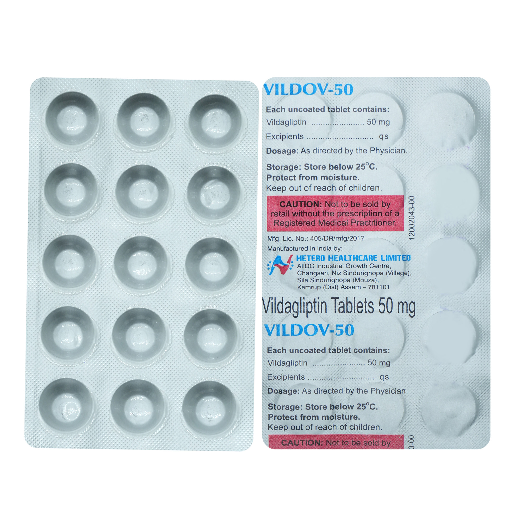 Vildov-50 Tablet 15's, Pack of 15 TABLETS Vildov-50 Tablet 15's, Pack of 15 TABLETS