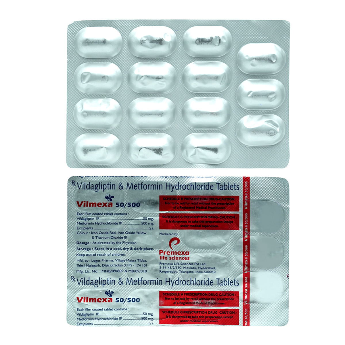 Vilmexa 50/500 Tablet 15's, Pack of 15 TABLETS Vilmexa 50/500 Tablet 15's, Pack of 15 TABLETS