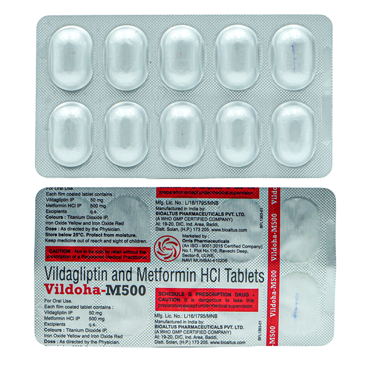 Vildoha M 500 Tablet 10's, Pack of 10 TABLETS Vildoha M 500 Tablet 10's, Pack of 10 TABLETS