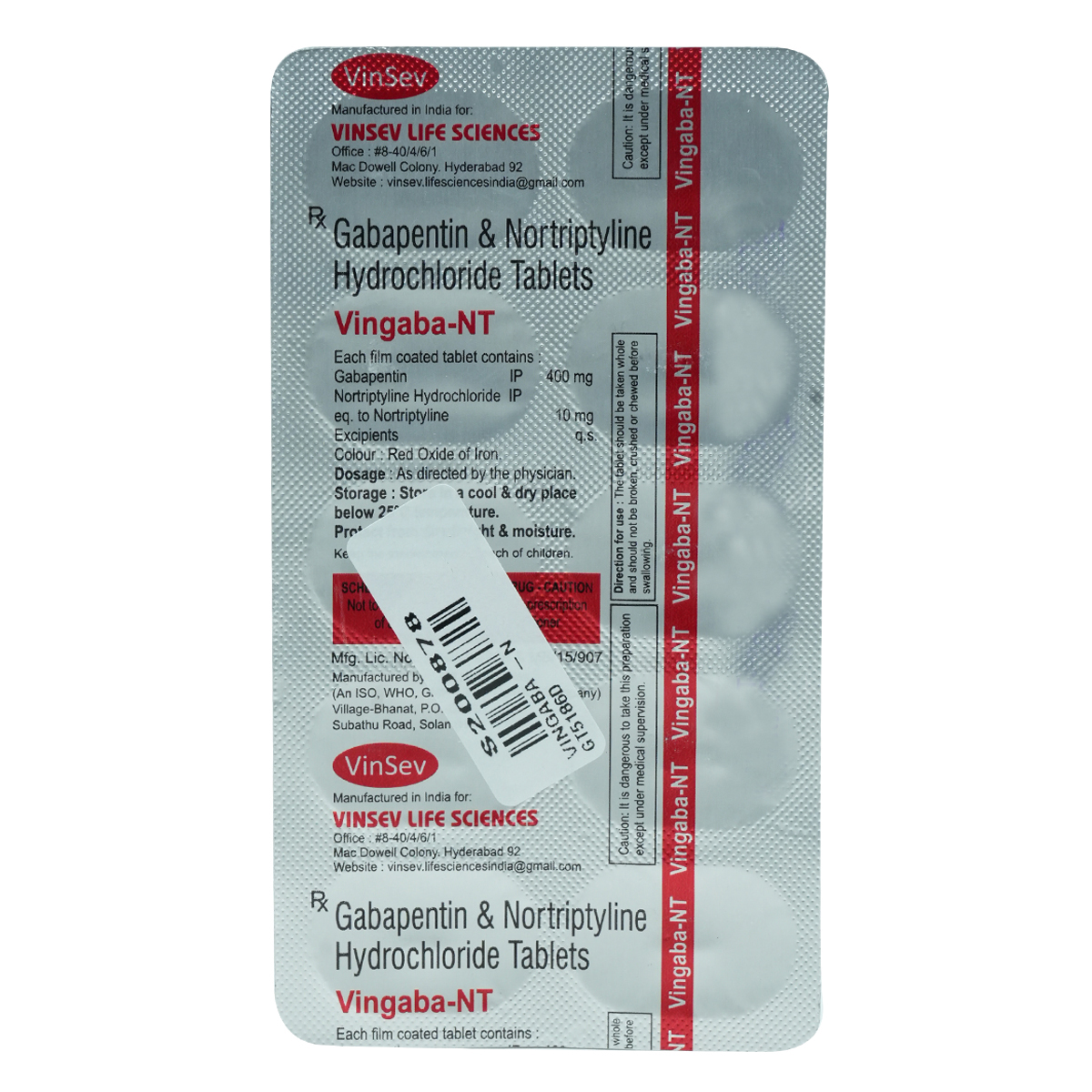 Vingaba-NT Tablet 10's, Pack of 10 TABLETS Vingaba-NT Tablet 10's, Pack of 10 TABLETS