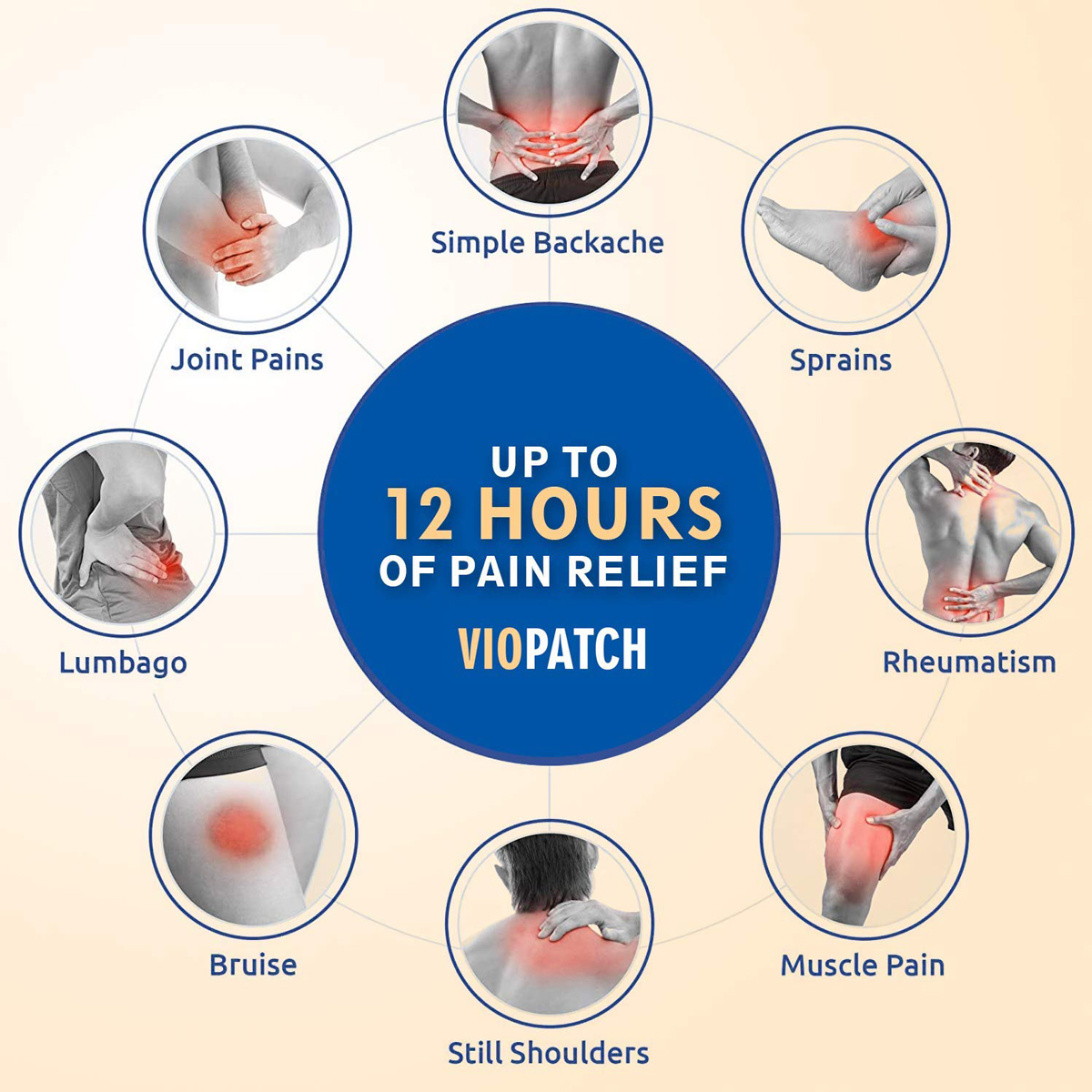 Viopatch Herbal Pain Relief Patch Large, 75 cm, 1 Count, Pack of 1 Viopatch Herbal Pain Relief Patch Large, 75 cm, 1 Count, Pack of 1