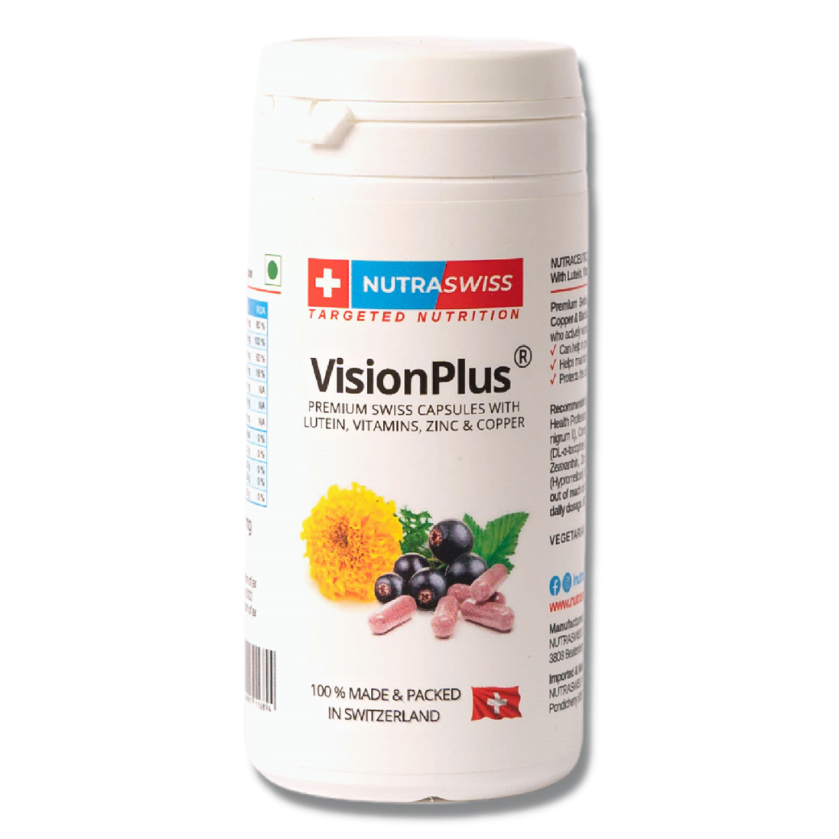 Nutraswiss VisionPlus, 100 Capsules, Pack of 1 Nutraswiss VisionPlus, 100 Capsules, Pack of 1