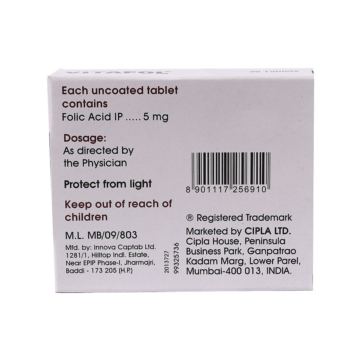 Vitafol Tablet 30's, Pack of 30 TABLETS Vitafol Tablet 30's, Pack of 30 TABLETS