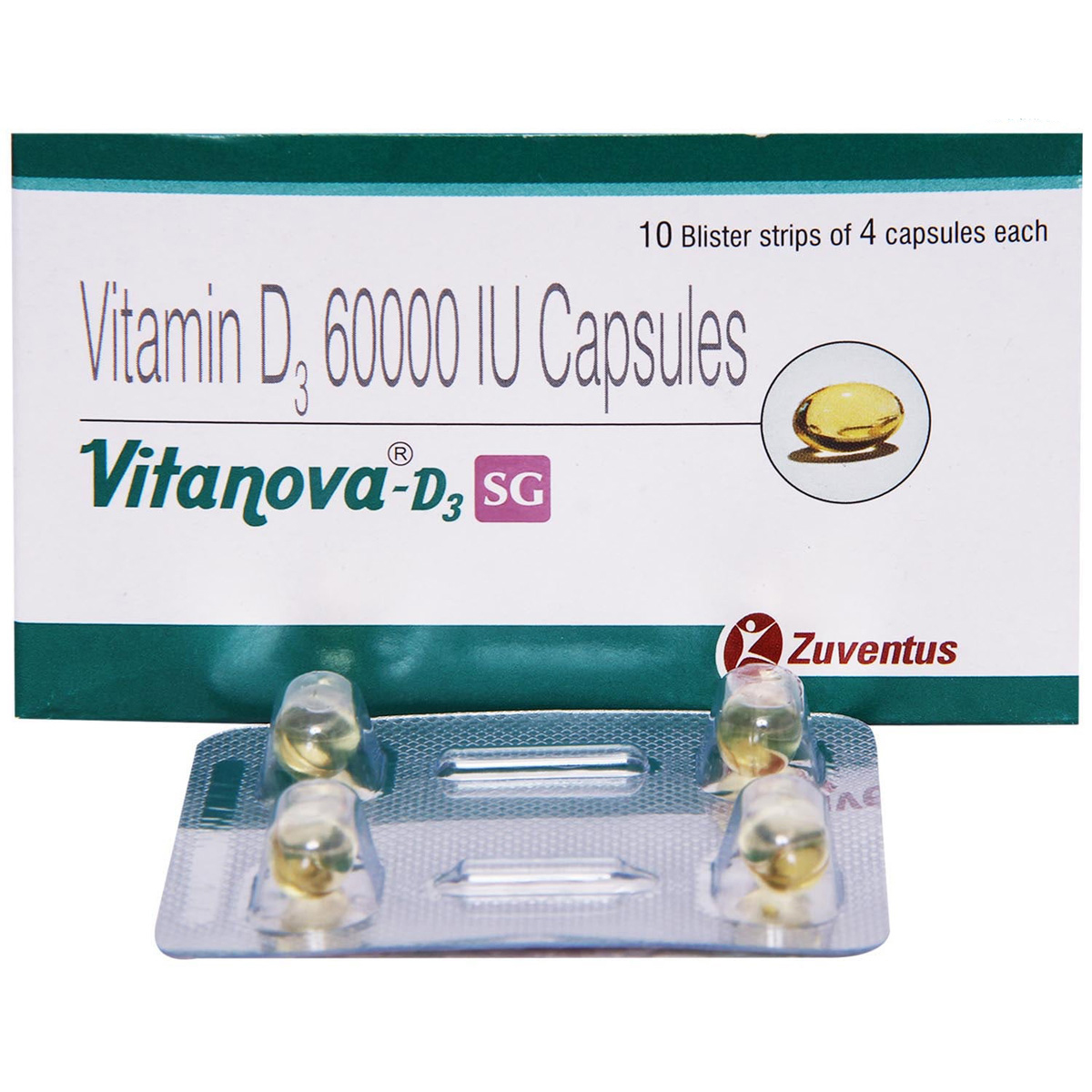 Vitanova-D3 SG Capsule 4's, Pack of 4 Vitanova-D3 SG Capsule 4's, Pack of 4
