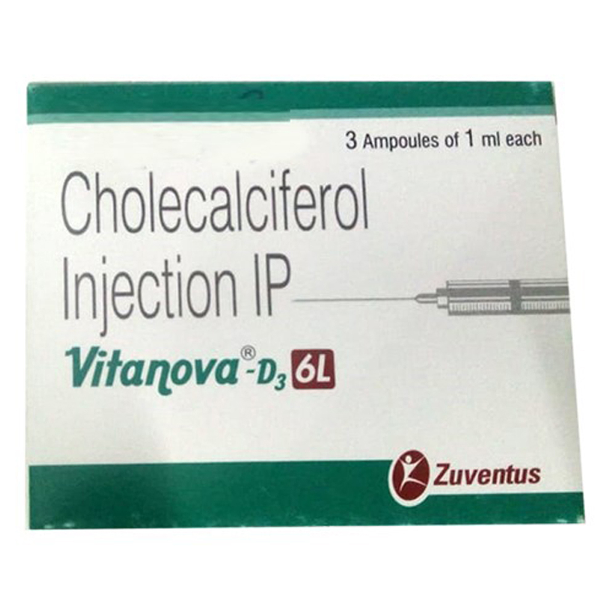 Vitanova-D3 6L Injection 1 ml, Pack of 1 Vitanova-D3 6L Injection 1 ml, Pack of 1